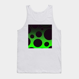 Polka Dots Black and Green Tank Top